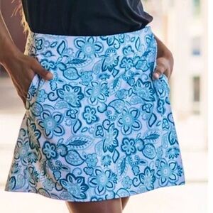 RipSkirt Hawaii Seaglass Floral Print Wrap Skirt Size Small with Pockets
